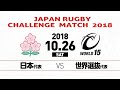 世界選抜戦 2018年10月26日（土）| ジャパンラグビーチャレンジマッチ | Japan v World XV