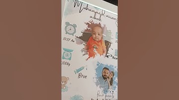 Baby birth detail frame/New born baby birth frame/Baby boy birth frame/Baby biography frame