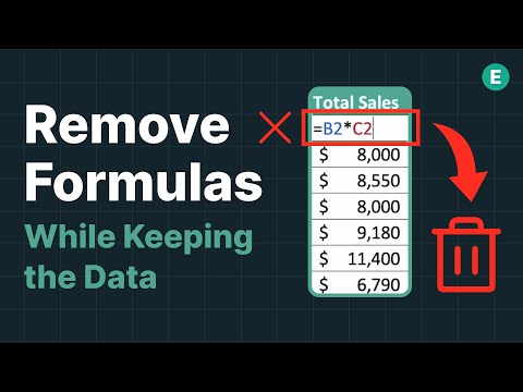 Remove Formulas But