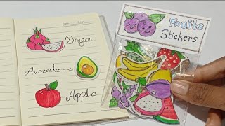 How To Make Fruit Stickers🥝 | DIY Fruit Stickers | DIY Stickers | How To Make Stickers✨