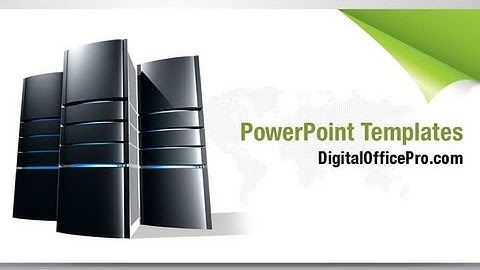 Web Hosting Server PowerPoint Template Backgrounds - DigitalOfficePro #02714W