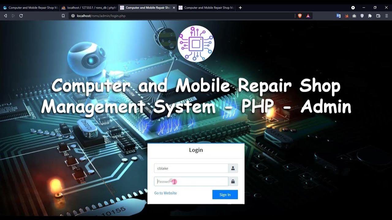 Computer and Mobile Repair Shop Management System using PHP DEMO - YouTube