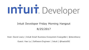 Intuit Developer Friday Morning Hangout – Topic: PHP SDK for QuickBooks Online Deep Dive