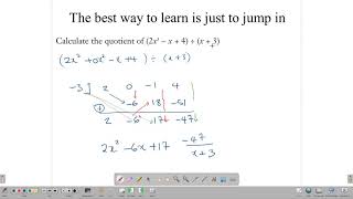 Synthetic Division of Polynomials