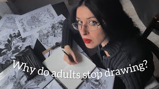 Why do adults stop drawing?🥀And how to start again🌹 screenshot 5