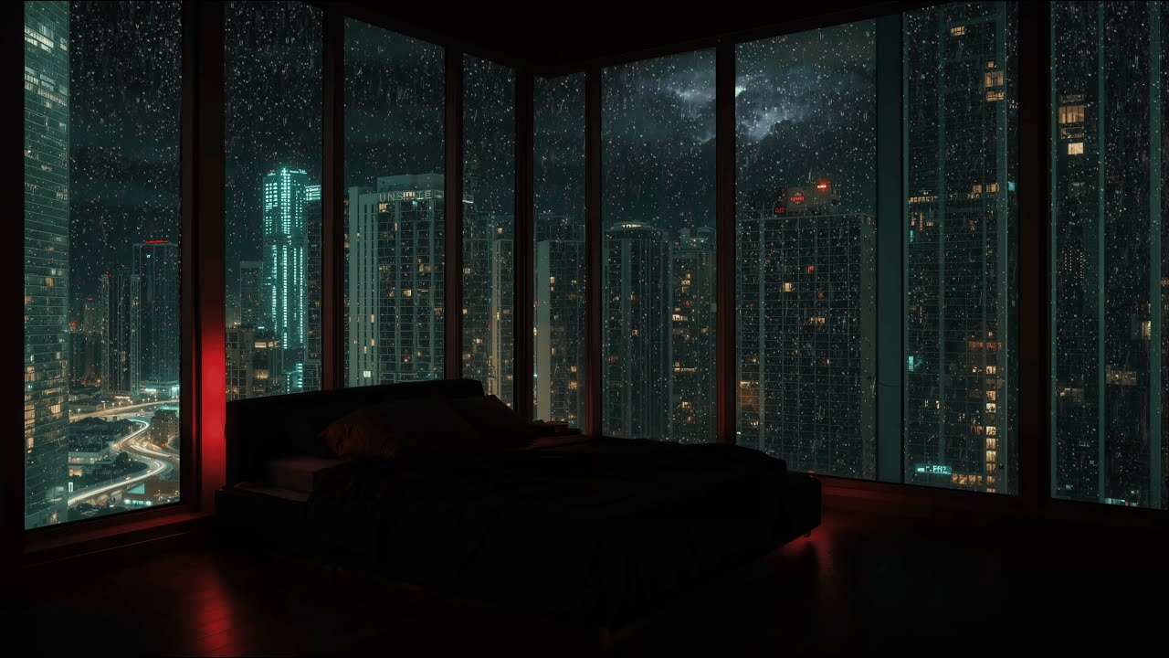 Relaxing Rainy Night 🌧️ Cozy Bedroom Ambience for Deep Sleep & Peace ...