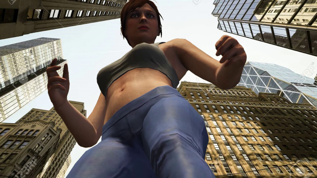 TEST GTA V Giantess in the city.