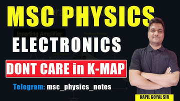 Msc physics Electronics | Kmap with dont care in digital electronics | Msc physics lectures