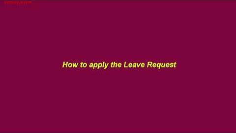 How to Apply the Leave From an ERP