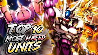 (Dragon Ball Legends) RANKING THE CHARACTERS I'VE HATED THE MOST THROUGHOUT THE GAME'S HISTORY!