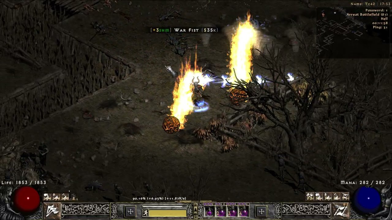 Diablo 2 Resurrected loD with Project Diablo 2 Mod Throwing crazy dps barbarian