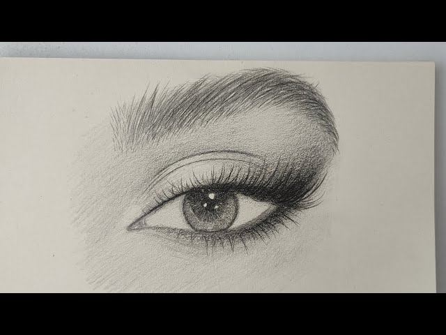 HOW TO SHADE REALISTIC EYE WITH TEARS