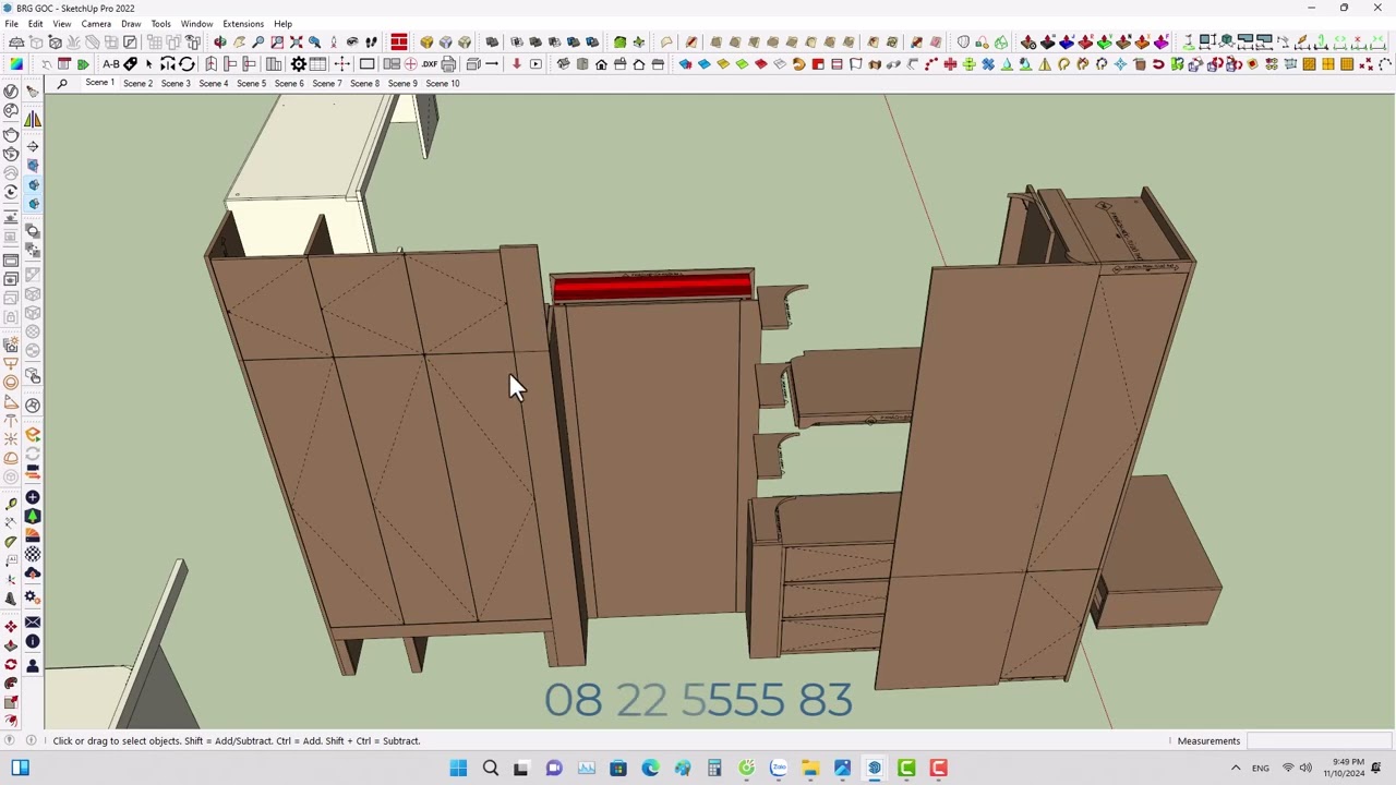CỬA GIẤU KHUÔN, CỬA ÂM, KHUÔN ÂM AFB+SKETCHUP - CHI TIẾT BẢN VẼ HƯỚNG DẪN TRỰC QUAN THI CÔNG THỰC