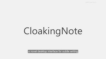 CloakingNote: A Novel Desktop Interface for Subtle Writing Using Decoy Texts