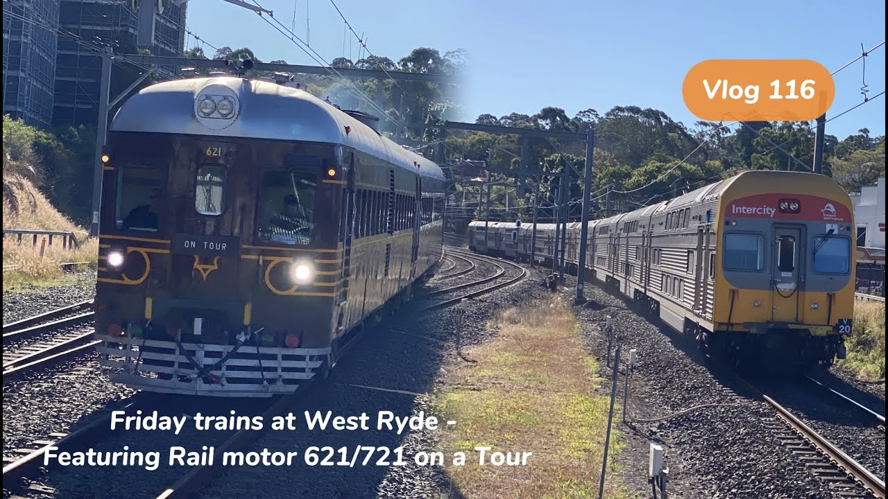 TNTV Vlog 116 Friday trains at West Ryde Featuring Rail Motor 621/
