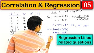 Regression Lines related example: Correlation & Regression part-5