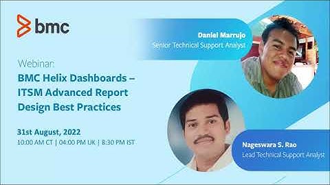 BMC Helix Dashboards: Webinar - ITSM Best Practices
