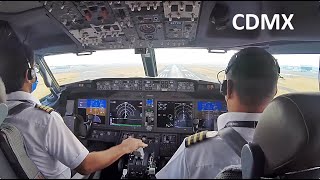 Vive el Aterrizaje con ambos Pilotos en el AICM Ciudad de México en un Boeing 737 MAX