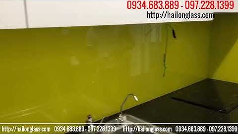 Kính Ốp Bếp Màu Vàng Chanh Thi Công Tại Hud 3 Tô Hiệu _ Hà Đông