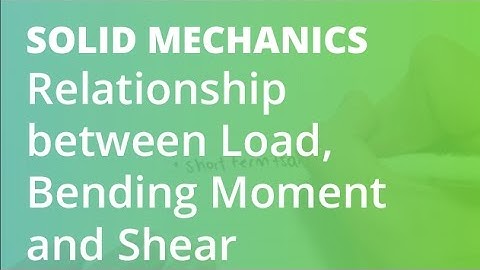 Relationship between Load, Bending Moment and Shear | Solid Mechanics