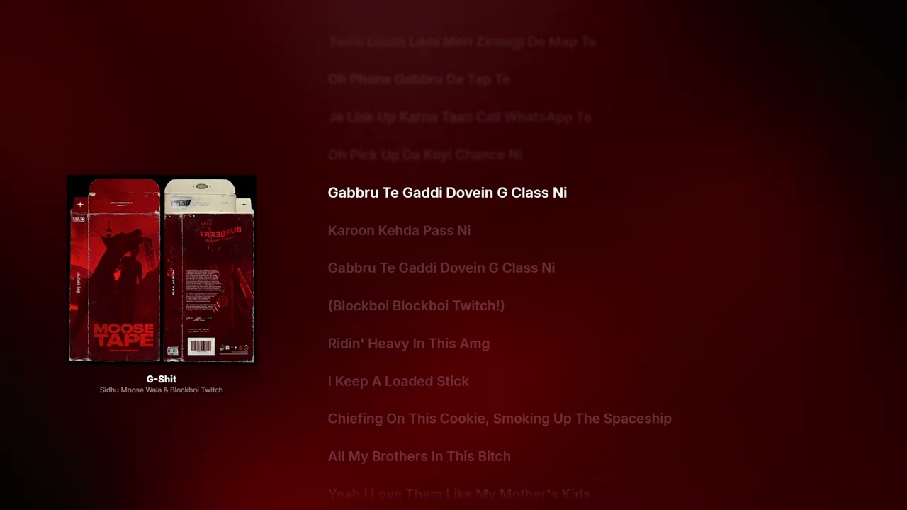 G-SHIT - SIDHU MOOSEWALA ( LYRICS )