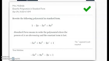 Working DeltaMath for Classifying Polynomials Assignment