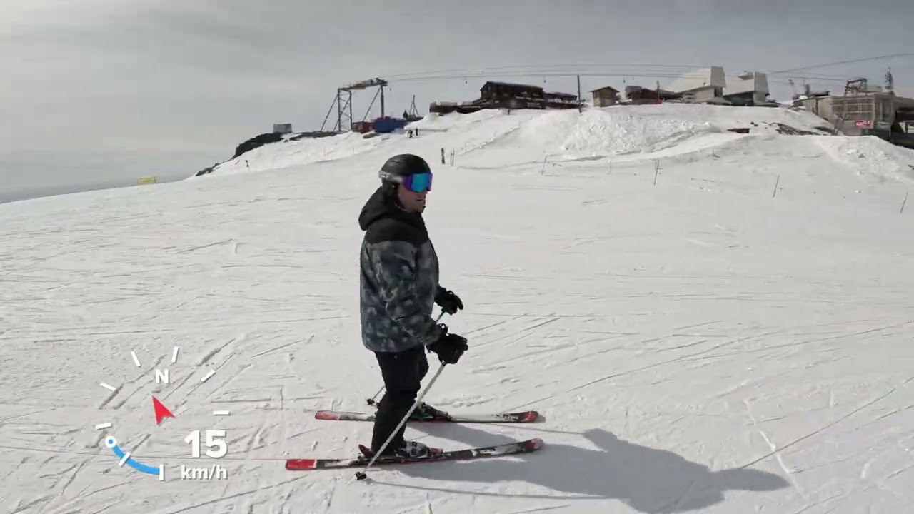 Skiing Klein Matterhorn (Zermatt 3,883m) descent into Cervinia 4K