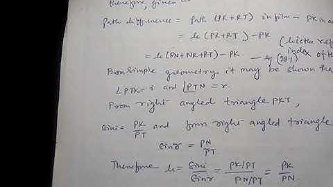 Interference in wedge shaped film