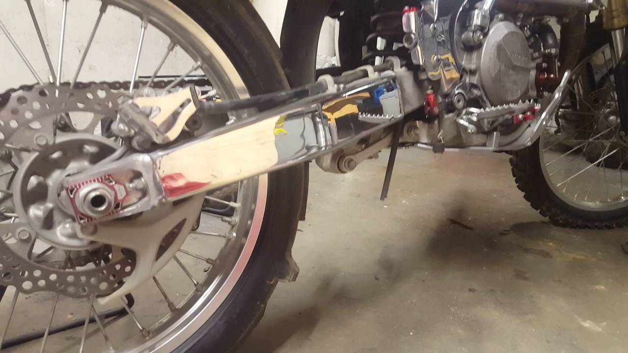 CRF450R with polished frame and swingarm and a few other parts. YouTube