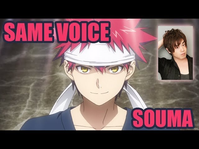 Same Anime Characters Voice Actor with Shokugeki no Souma's