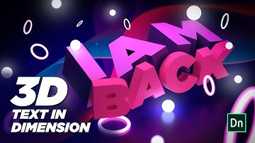 3D Text in Adobe Dimension | Malayalam Tutorial Part-1