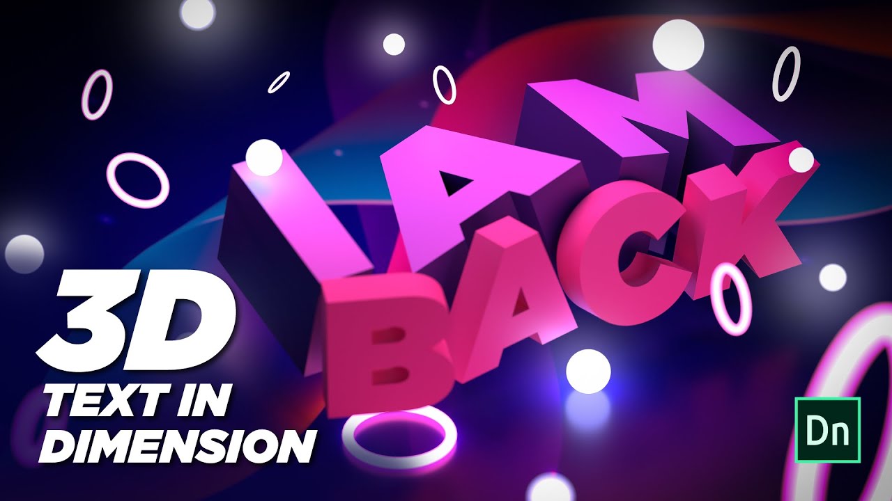 3D Text in Adobe Dimension | Malayalam Tutorial Part-1 - YouTube
