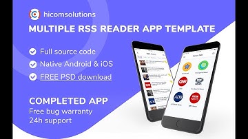 News RSS Collection Mobile App Template, Script, Source Code for Sale