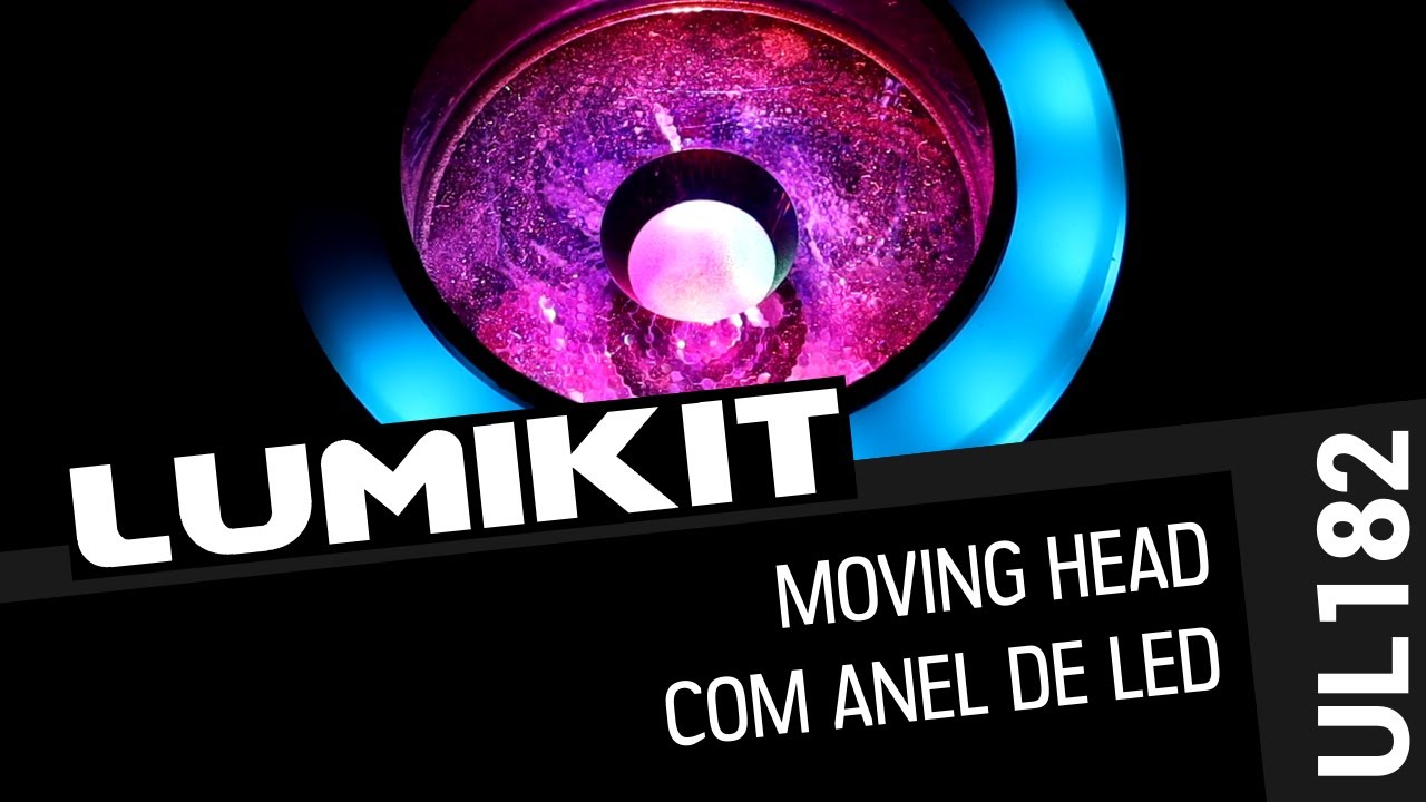 [UL182] Moving head com anel de LED 