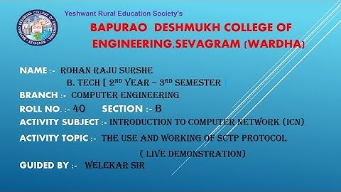 SCTP ( Stream Control Transmission Protocol )