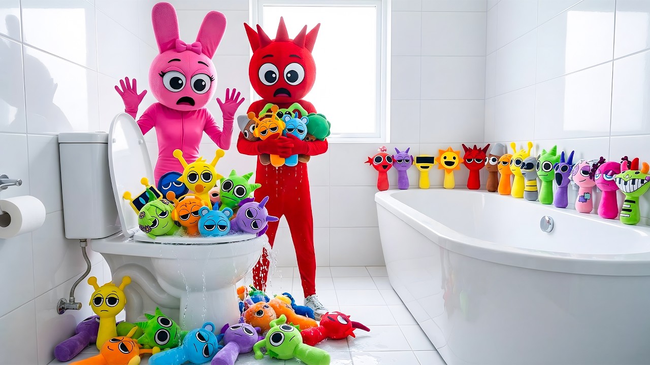 Pinki Raddy Sprunki Hiding in the Bathroom?! 😱 Pinki & Raddy SHOCKING Discovery ...