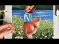 Painting Embroidery Art: "The Girl and The River" Hand Embroidery Picture