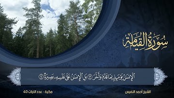 75 | سورة القيامة | الشيخ أحمد النفيس