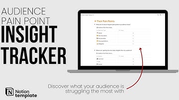 Audience Pain Point Insight Tracker Notion Template