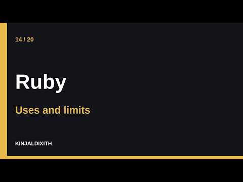 Ruby Explained: Uses, Strengths and Where It Fails (14 of 20)