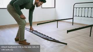 Ambee21 Vintage Metal Bed Frame Assembly Video