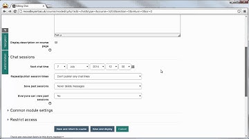 Creating a Moodle Chat Activity