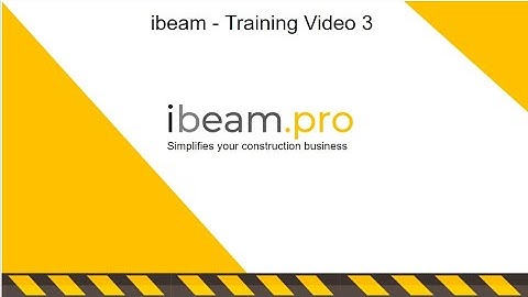 ibeamPro - Construction ERP - Training Video 3 - How to register projects in the ERP system