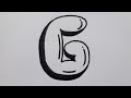 How to draw graffiti bubble letter g easy  drawing capital letters for beginners art on paper