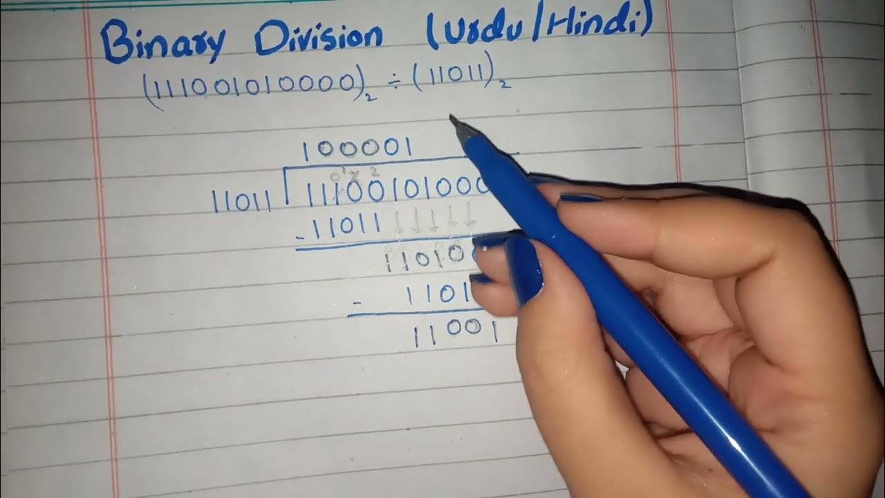Binary division in hindi binary division urdu hindi youtube