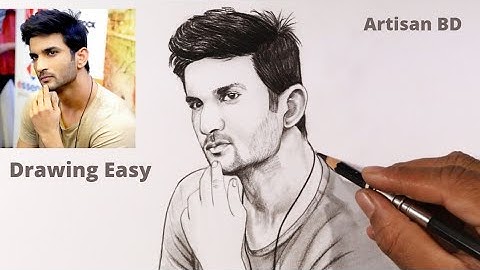 Sketches of Draw Sushant Singh Rajput || Sushant Singh Rajput Drawing Easy || Drawing Tutorial