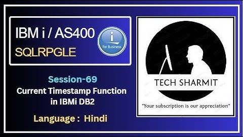 current timestamp function in db2 sql  | SQLRPGLE | ibmi training | sqlrpgle as400 | db2 | db2 view