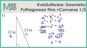 KutaSoftware: Geometry- The Pythagorean Theorem And Its Converse Part 1