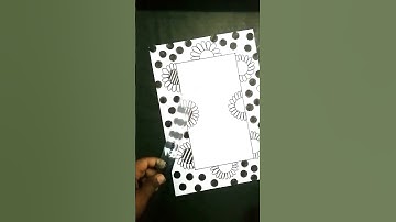 easy border design for school projects|flower borders on paper|#shorts #shortvideo #omkaracreations
