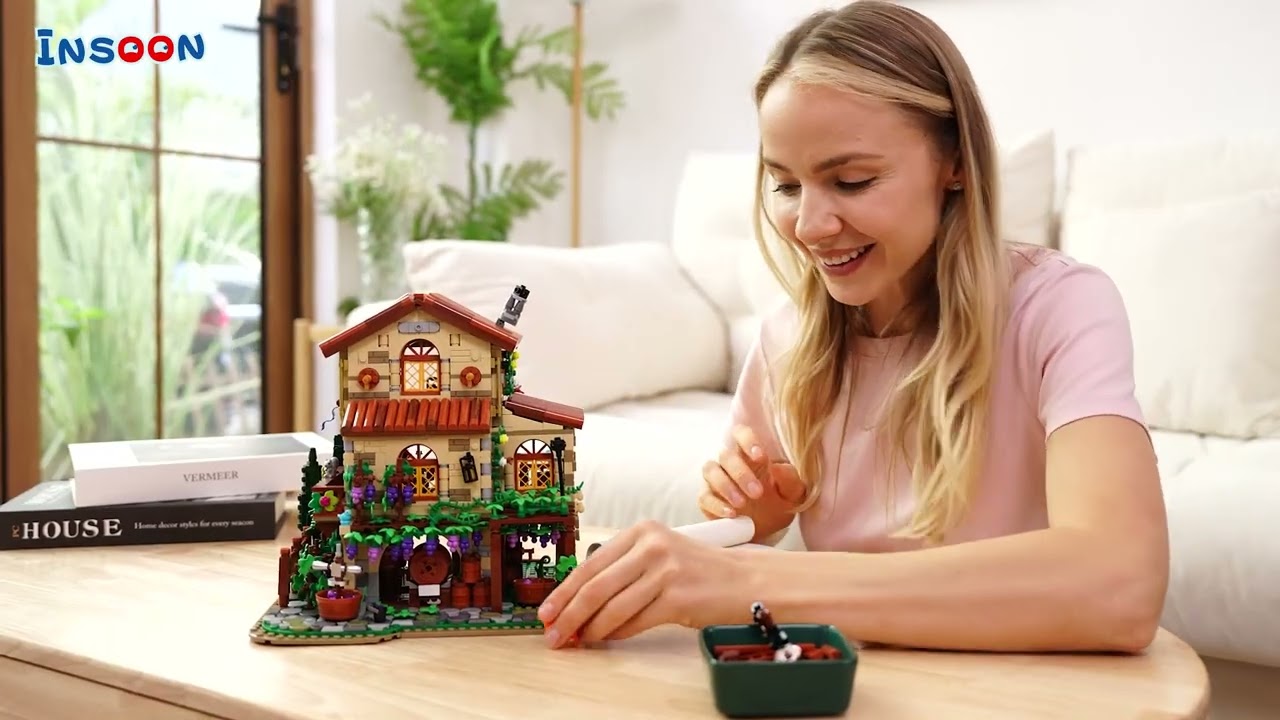 IS-SC005 Winery Chateau House Building Set with Lights（Weingut-Château-Bauset mit Beleuchtung）